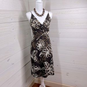 Laundry by Shelli Segal Splatter Floral Print Sundress 6 FREE SHIP